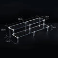 Acrylic Riser Display Shelf,3 Tier Display Stand for Amiibo Funko POP Figures,Cupcake Perfume Organizer Makeup Collection Doll