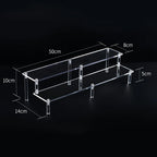 Acrylic Riser Display Shelf,3 Tier Display Stand for Amiibo Funko POP Figures,Cupcake Perfume Organizer Makeup Collection Doll