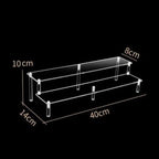 Acrylic Riser Display Shelf,3 Tier Display Stand for Amiibo Funko POP Figures,Cupcake Perfume Organizer Makeup Collection Doll