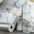 40cm Decorative Waterproof Moisture Proof Anti Fouling Self Adhesive Wallpaper for Bathroom Kitchen Living Room Background Wall