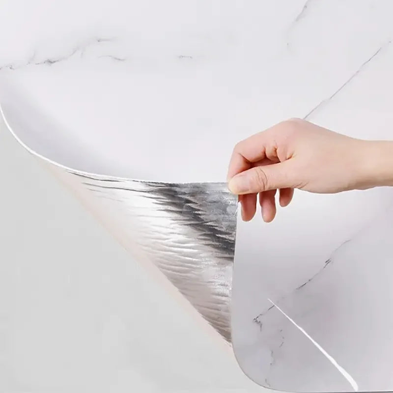 40cm Decorative Waterproof Moisture Proof Anti Fouling Self Adhesive Wallpaper for Bathroom Kitchen Living Room Background Wall