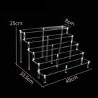 Acrylic Riser Display Shelf,3 Tier Display Stand for Amiibo Funko POP Figures,Cupcake Perfume Organizer Makeup Collection Doll