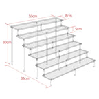 Acrylic Riser Display Shelf,3 Tier Display Stand for Amiibo Funko POP Figures,Cupcake Perfume Organizer Makeup Collection Doll