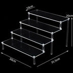 1-5 Tier Acrylic Display Stand,Clear Display Riser Rack for Cupcake,Perfume Doll Décor and Organizer Amiibo Funko POP Figures