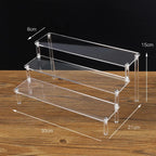 1-5 Tier Acrylic Display Stand,Clear Display Riser Rack for Cupcake,Perfume Doll Décor and Organizer Amiibo Funko POP Figures