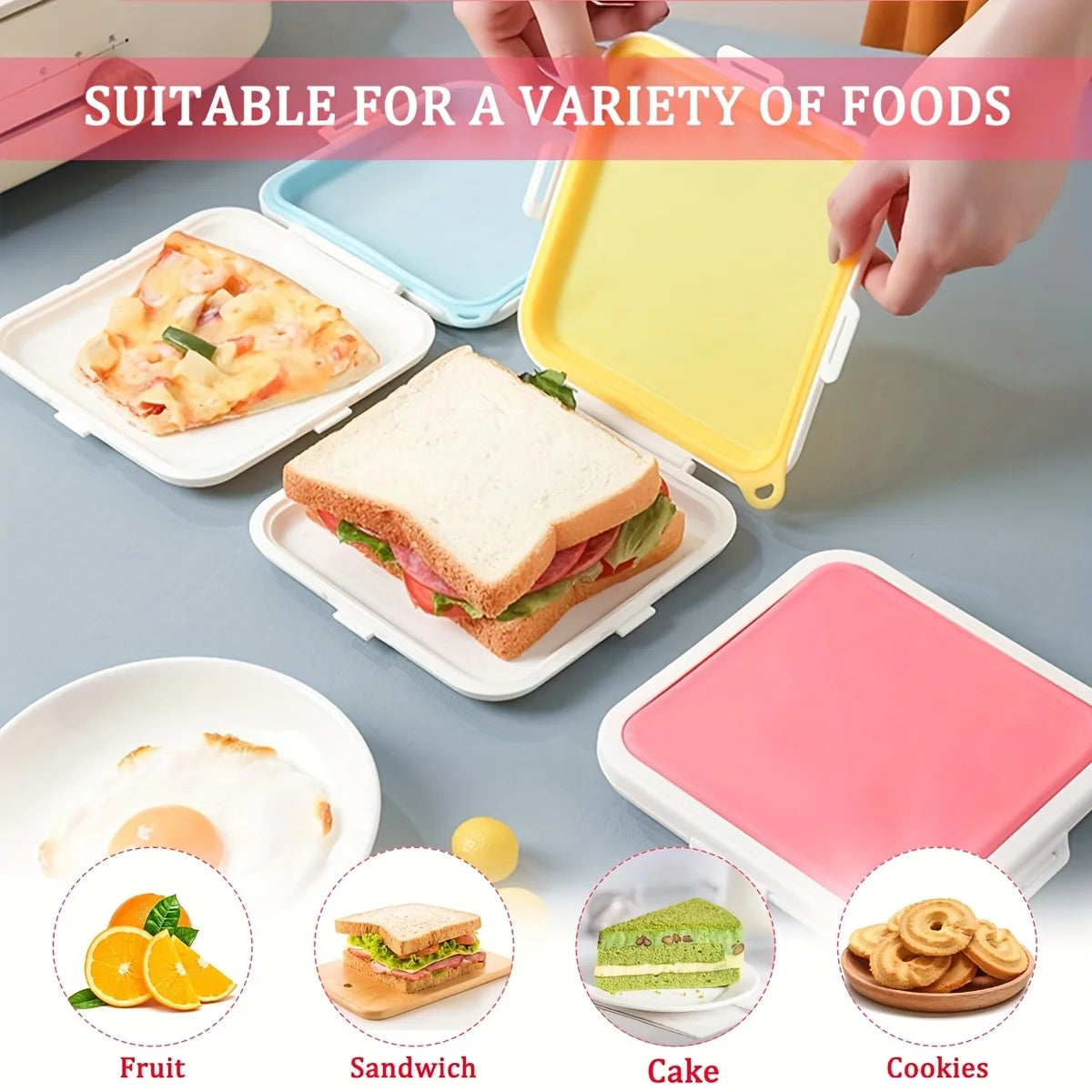 Silicone Sandwich Container – Reusable Lunch Storage Box