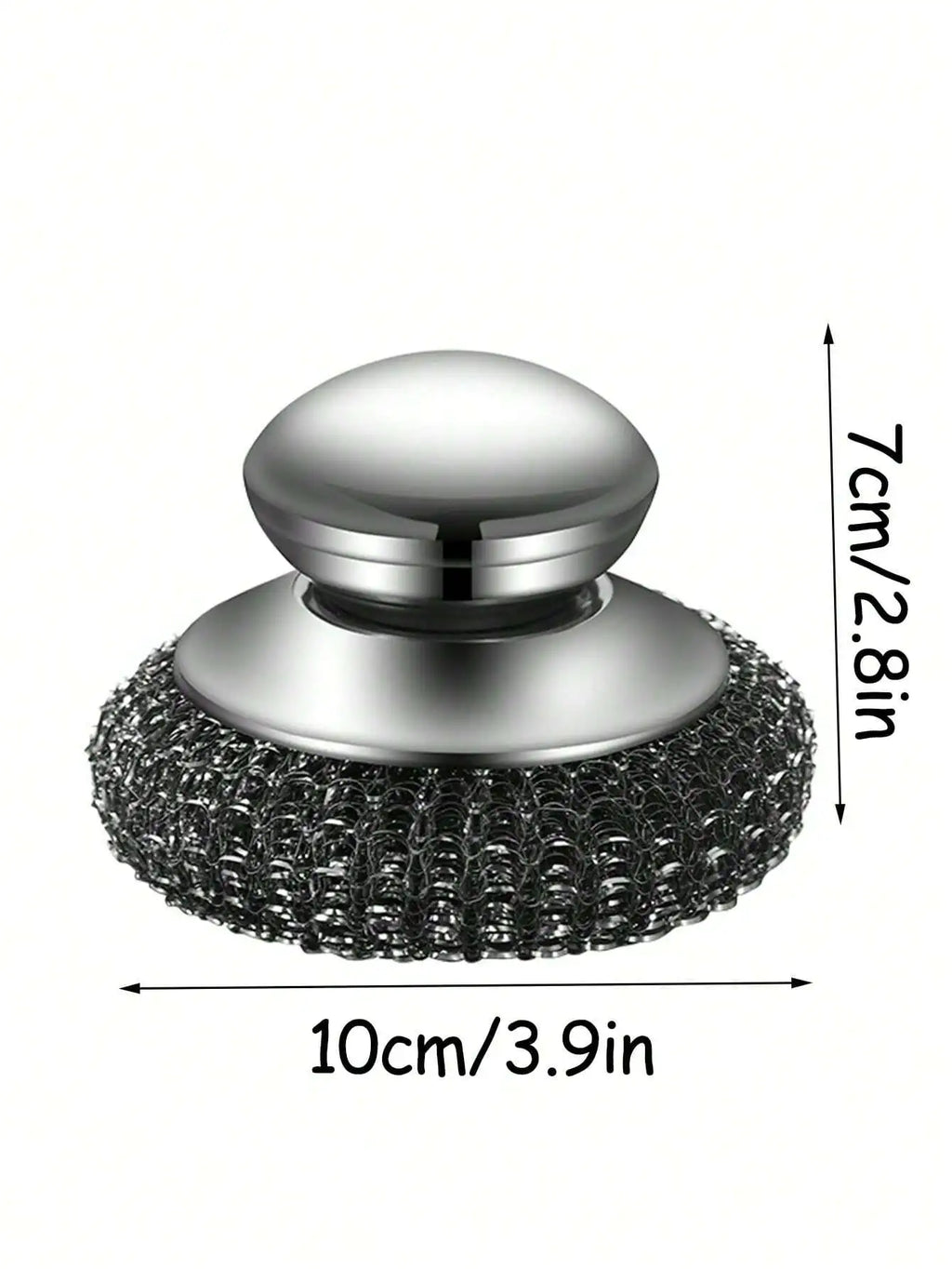 1/2 Pcs Stainless Steel Pot Brush With Handle, Heavy Duty Dish Scrubber Scouring Pad, Steel Wool Cleaning Brush, Suitable For Pots, Pans, Grill, Sink