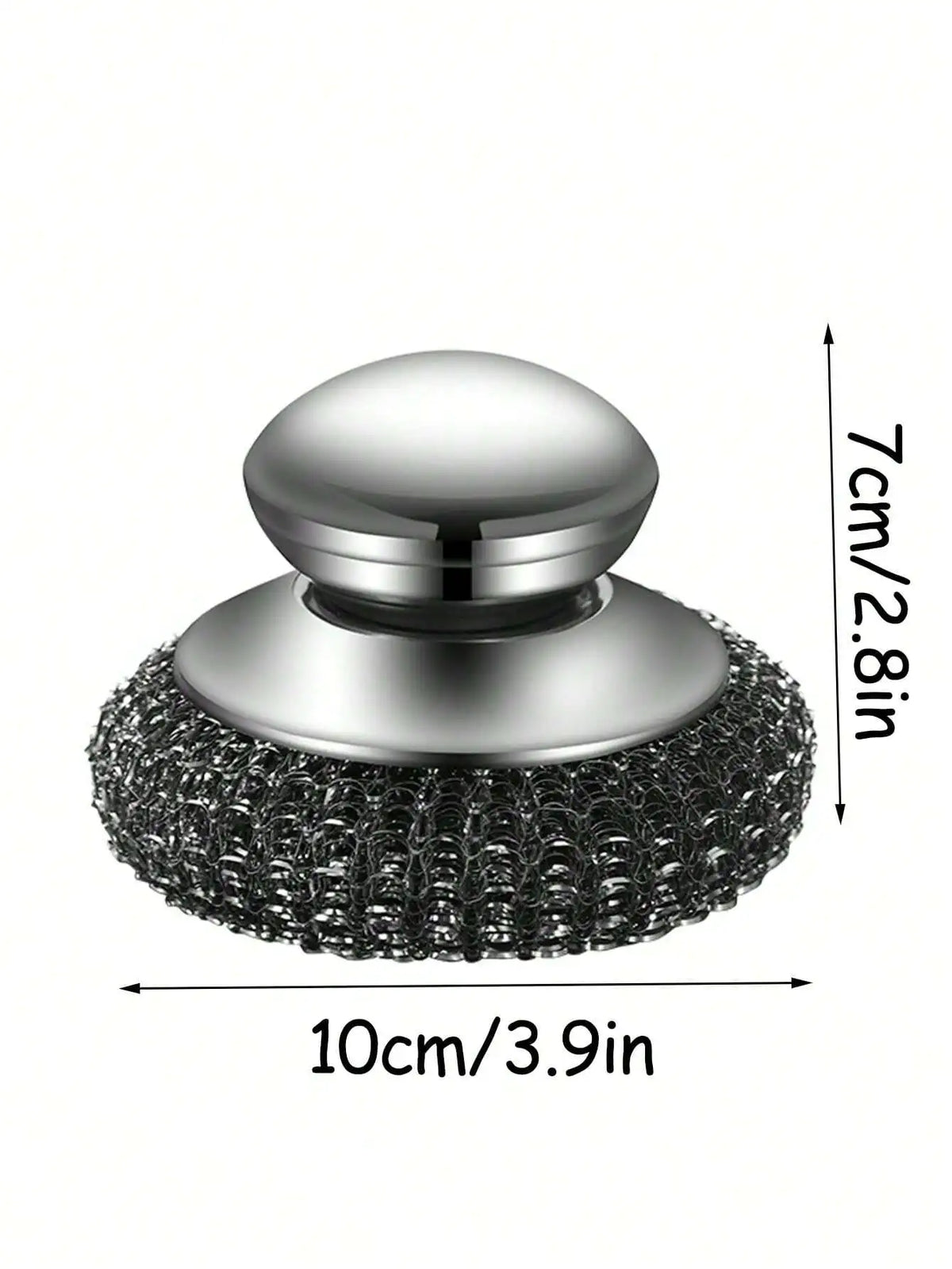 1/2 Pcs Stainless Steel Pot Brush With Handle, Heavy Duty Dish Scrubber Scouring Pad, Steel Wool Cleaning Brush, Suitable For Pots, Pans, Grill, Sink