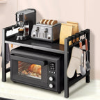 Microwave Oven Rack Adjustable Kitchen Microwave Stand with Cutting Boards Stand Kitchen Storage Rack Desktop Organization