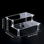 1-5 Tier Acrylic Display Stand Perfume Doll Clay Figurine Blind Box Storage Rack Transparent Ladder Makeup Organization W-2