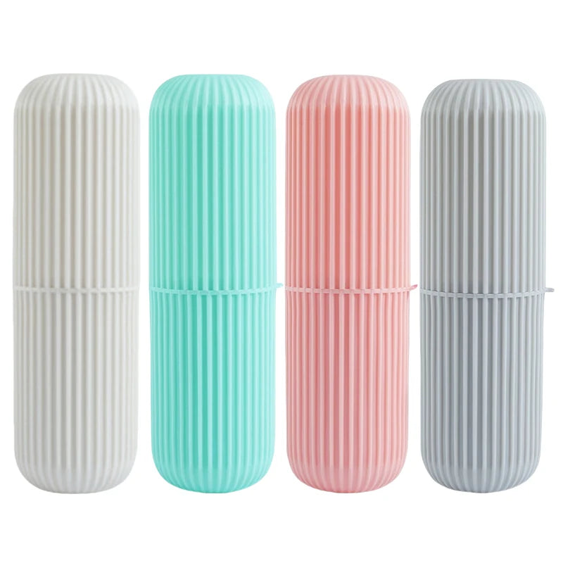 kkjoy Portable Toothbrush Holder with Toothpaste Storage – Travel Bathroom Cup Case Organizer for Toiletries On-the-Go