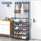 Five Layer Shoe Rack Simple Shoe Rack Integrated Storage Rack Household Shoe Rack Multifunctional Clothes Rack Coat Rack