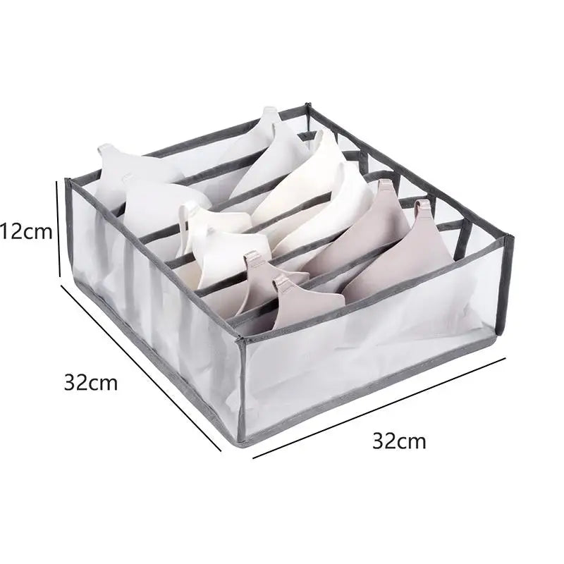 7 Grids Jeans Storage Box Closet Wardrobe Clothes Compartment Boxes Drawer Jeans Socks Separation Organizer Pants Storage