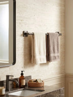 Homefish Grey White Black 40cm 30cm Punch‑Free Wall Mounted Single Pole Towel Rack Bathroom Storage Hanging Rack