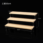 1-5 Tier Acrylic Display Stand,Clear Display Riser Rack for Cupcake,Perfume Doll Décor and Organizer Amiibo Funko POP Figures