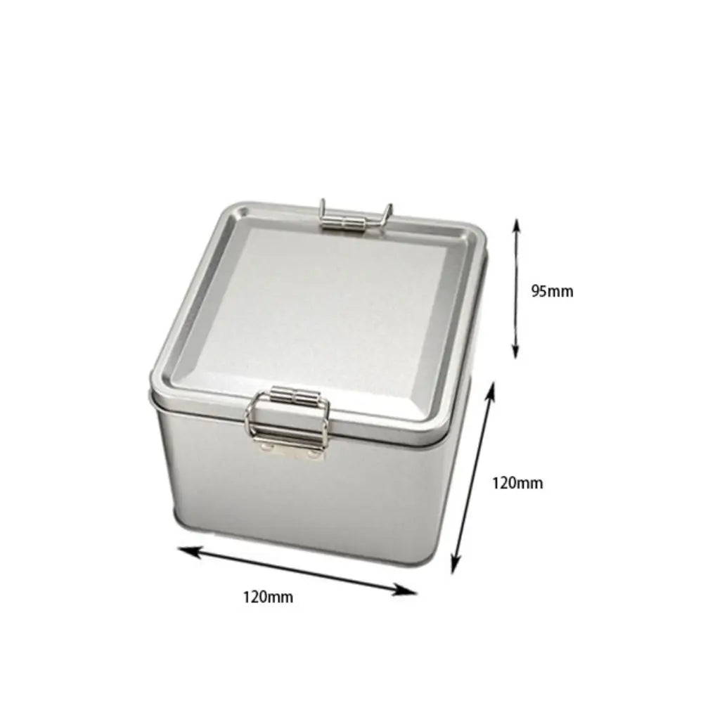 Old-fashioned Rectangular Iron Box High Quality Metal Storage Box Cake Packaging Box Durable with Lid Candy Box