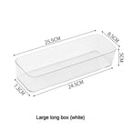 1-4PCS Desk Drawer Organizers Set Makeup Organizer Plastic Makeup Storage Clear Transparent Storage Box for Office Bathroom