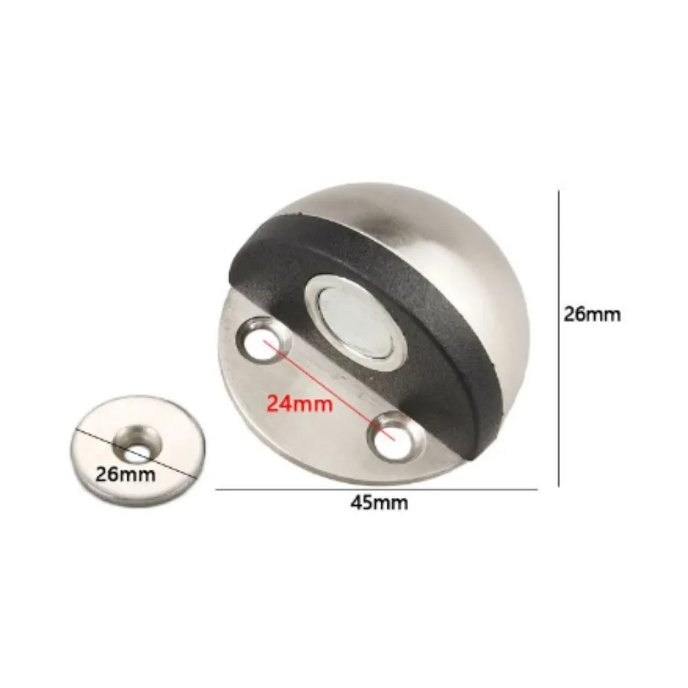 2025 Door Stopper Stainless Steel Magnet Door Stops Doors Holder Home Improvement Hidden Doorstop Furniture Hardware News