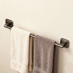Homefish Grey White Black 40cm 30cm Punch‑Free Wall Mounted Single Pole Towel Rack Bathroom Storage Hanging Rack