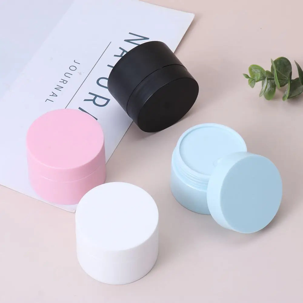 Empty Cream Jar Cosmetic Jar Makeup Container Refillable Bottle Plastic Box Travel Cream Empty Bottle Tool 5g/15g/20g/30g/50g
