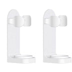 Toothbrush electronic holder, wall mounted adhesive holder, toothbrush organizer to save space and keep dry