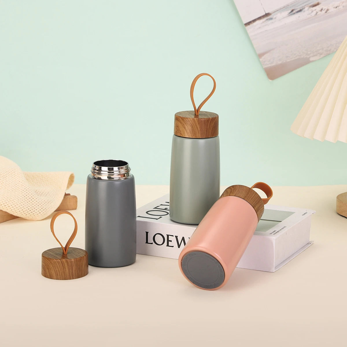 280ML Mini Travel Mug 304 Stainless Steel Insulated Thermoses Hours of Heat Cold Preservation Suitable for Camping Travel