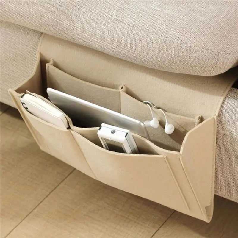 Felt Bedside Hanging Storage Bag Mobile Phone Remote Control Tissue Storage Bag Bedside Book Storage Hanging Bag Household Items