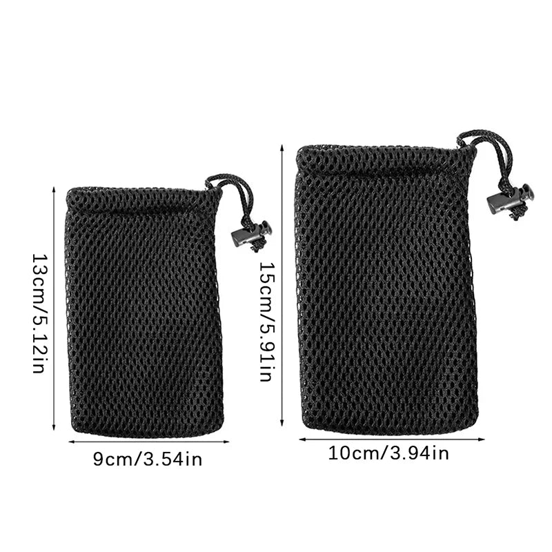 Nylon Mesh Drawstring Storage Pouch Bag Multi Purpose Travel & Outdoor Activity Pouch For Digital Products