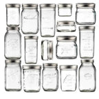 1PC Mason Jars with Lids, Wide Mouth Glass Jars for Canning, Centerpieces, Pickling, Storage, Food Meal Prep, Salad, Jam