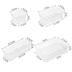 1-4PCS Desk Drawer Organizers Set Makeup Organizer Plastic Makeup Storage Clear Transparent Storage Box for Office Bathroom