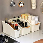 2/3pcs Plastic Under Sink Organizer with Wheels, Bottle Organization Bins Kitchen Cabinet Organizers Plastic Basket for Under