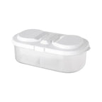 Double Compartment Food Storage Container Plastic Sealed Snack Container, Divided Into Boxes, Camping Lunch Box, Snack Box