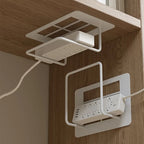 1pc Wall Mount Router Shelf - Iron Holder Multi-Use Home Office Bedside Shelf for WiFi Router Box Storage Easy-Install No-Drill