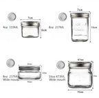 1PC Mason Jars with Lids, Wide Mouth Glass Jars for Canning, Centerpieces, Pickling, Storage, Food Meal Prep, Salad, Jam