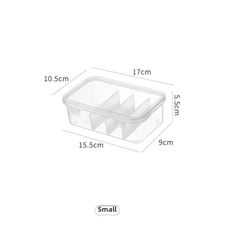 Data Cable Organizer Transparent  Case Classification Dustproof Card Organizer with Lid Clutter Collection Box for Office Home