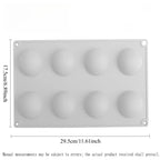 1Pc Round Spherical Mousse Silicone Mold DIY Chocolate Mold for Baking Cake Dessert Pastry Pudding Cupcake Baking Tools 8 Cavity