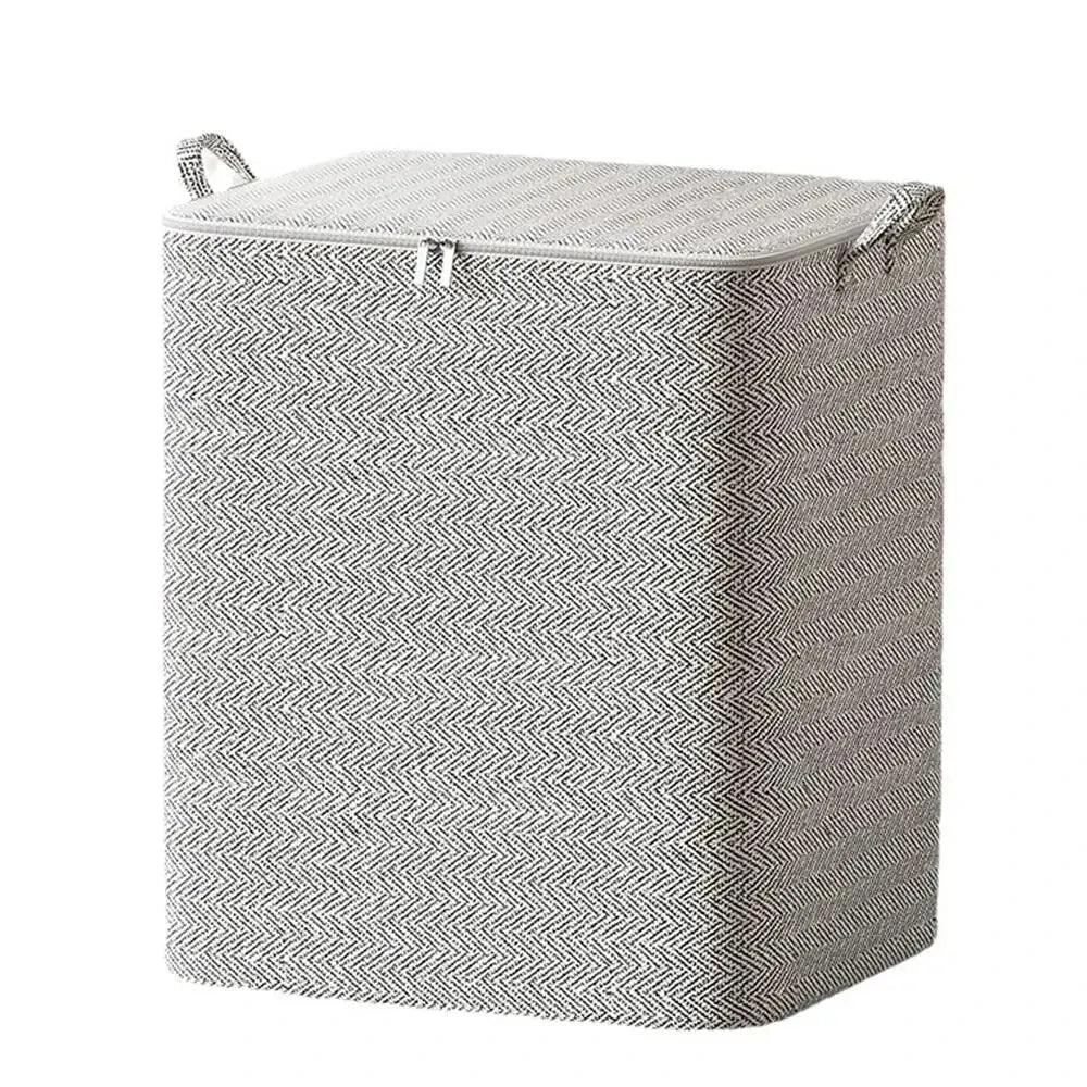 Non-woven Quilt Storage Bag with Lids Zipper Foldable Clothes Quilt Bins Container Large Capacity Dust-proof Bag Organize