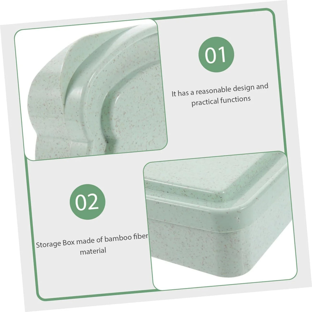 Sandwich Holder Lunchbox Bakery Boxes Bamboo Fiber Portable Lunch Box Loaf Bread Sandwich Containers Sealable Containers 1pcs