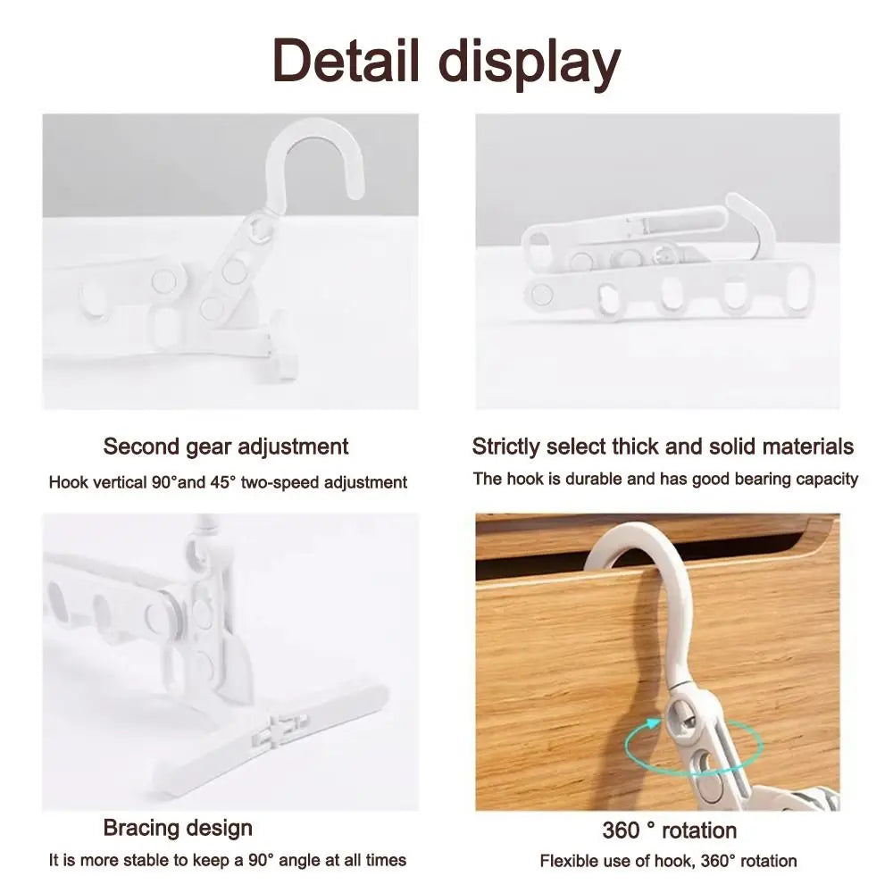 Foldable Five-hole Clothes Drying Rack Portable Travel Drying Rack for Home Use Hotels Dormitories Universal Hook Clothing Rack