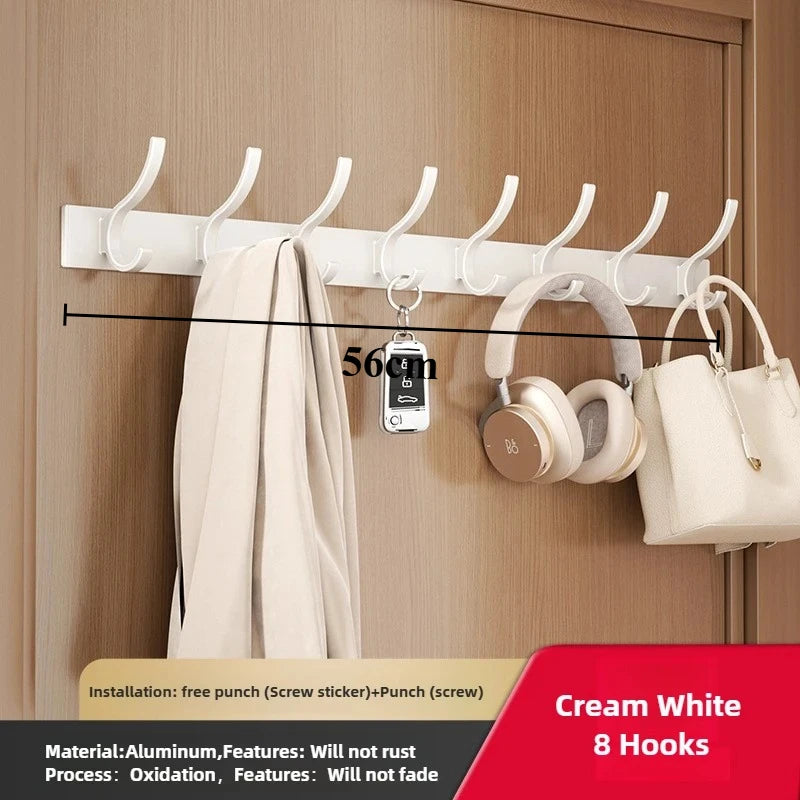 Black White Folding Robe Hooks Towel Hanger Nail Wall Rack Hooks Coat Clothes Holder for Bathroom Kitchen Accessories