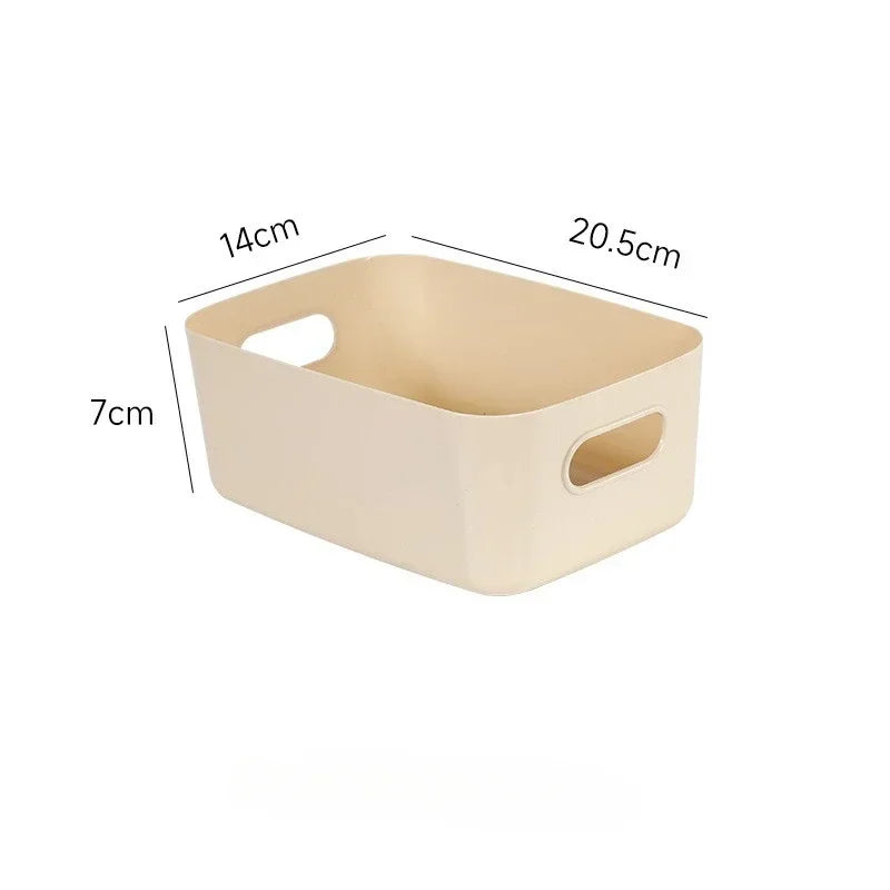 Desktop Storage Box Dormitory Sundries Plastic Cosmetic Storage Box Bathroom Kitchen Sorting Storage Basket Bins