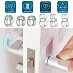 Handles Door Stopper Silicone Gel Door Stop Transparent Wall Protection Door Knob Bumper Furniture Protector Pad Handle Buffer