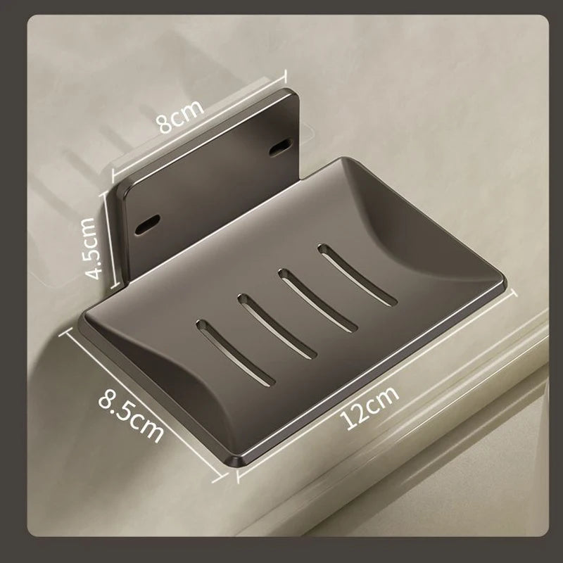 Stainless Steel Soap Holder Bathroom Shower Storage Soap Tray Mesh Rack Oap Dishes Wall Mounted Drain Soap Box Bathroom Access