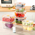 Vacuum Fresh-keeping Box Refrigerator Sealed Canister Microwavable Transparent Food Storage Container Kitchen Organizer Bento