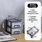 2-6Layers Medium Desktop Storage Box with Drawer Heightened Table Organizer Plastic Office storage cabinet  for home Stationery