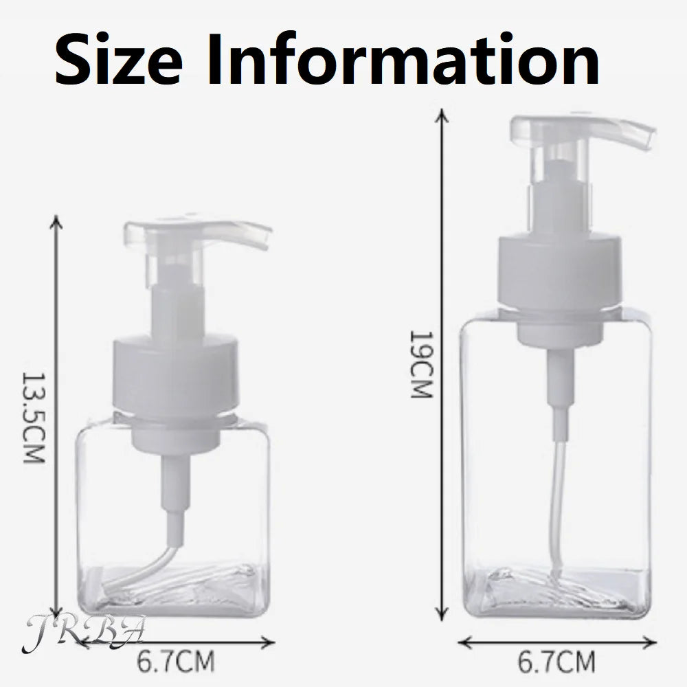 250ml/450ml Large Capacity Foam Bottles Dispenser Plastic Pump Bottles Mini Empty Soap Refillable Bottle Travel Shampoo Foaming