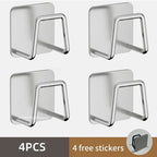 Metal Self Adhesive Hook Sink Sponge Storage Holder Kitchen Holder Stainless Steel Sink Lid Dish Rack Kitchen Wire Rag Organizer