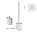 Hanging Silicone Toilet Brush Cleaner with Long Handle Flexible Cleaner Bathroom Brush Quick Drying Holder Bathroom Accessories