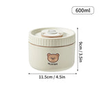 WORTHBUY Portable Insulated Lunch Box 304 Stainless Steel Fruit Salad Food Container Leak-proof Bento Box Microwave Heatable