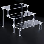 1-5 Tier Acrylic Display Stand Perfume Doll Clay Figurine Blind Box Storage Rack Transparent Ladder Makeup Organization W-2